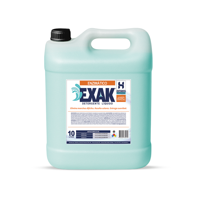 DETERGENTE LÍQUIDO EXAK®  ENZIMÁTICO [2 BIDONES DE 10 LTS]