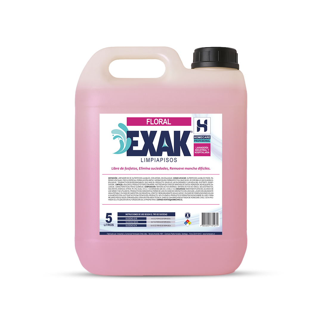 EXAK® LIMPIAPISOS [FLORAL] BIDÓN DE 4LTS [4X5LTS]