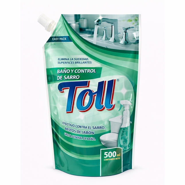 TOLL® BAÑO Y CONTROL DE SARRO  DOYPACK DE 500 ML [CAJA DE 10 DOYPACK]