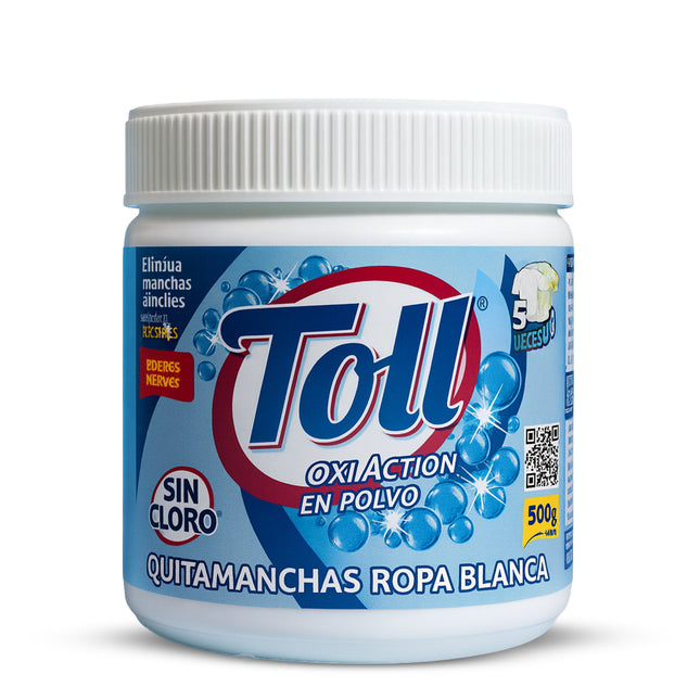 QUITAMANCHAS ROPA BLANCA TOLL® OXI ACTION EN POLVO 500 ml
