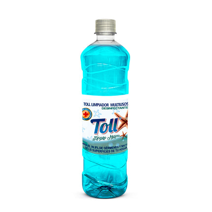 TOLL® LIMPIADOR DESINFECTANTE MULTIUSO [FRESCURA MARINA] 900 ML [CAJA DE 12 BOTELLAS]