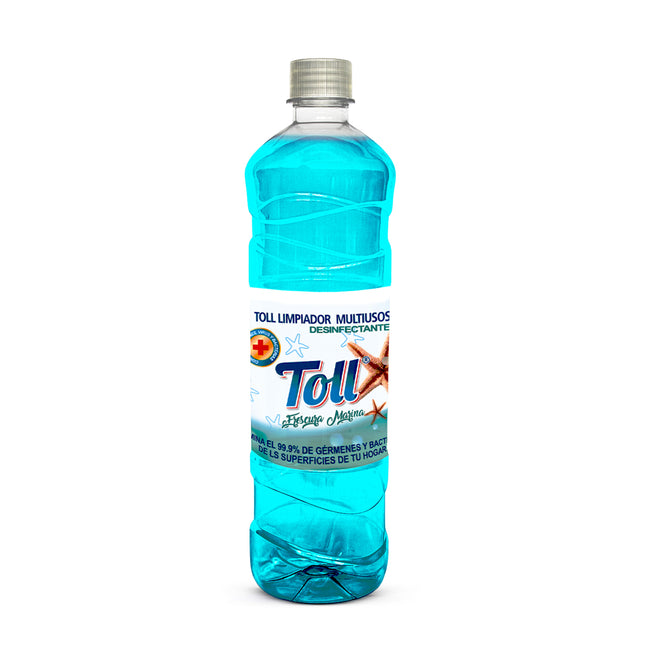 TOLL® LIMPIADOR DESINFECTANTE MULTIUSO [FRESCURA MARINA] 900 ML [CAJA DE 12 BOTELLAS]