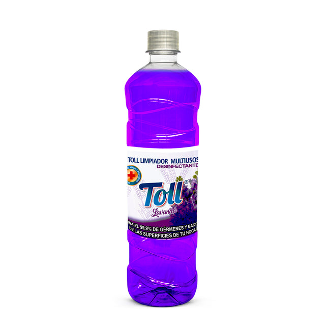 TOLL® LIMPIADOR DESINFECTANTE MULTIUSO [LAVANDA] 900 ML [CAJA DE 12 BOTELLAS]